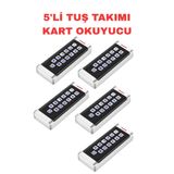 Sarkey Sr-201 Em-W Proximity Kart Okuyucu Ip68 Şifreli Metal Kasa 2000 Kullanıcı Kapasiteli 125 Khz 5 Adet