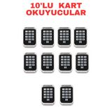 Sarkey Sr-202 Em-W Proximity Kart Okuyucu Ip68 Şifreli Metal Kasa 2000 Kullanıcı Kapasiteli 125 Khz 10 Adet
