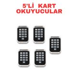 Sarkey Sr-202 Em-W Proximity Kart Okuyucu Ip68 Şifreli Metal Kasa 2000 Kullanıcı Kapasiteli 125 Khz 5 Adet