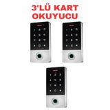 Sarkey SR-212 Mf-W Parmak Izi Kart Okuyucu 13.56 Mhz IP68 Dokunmatik Şifreli Biyometrik Geçiş Kontrol Sistemi 10000 Kullanıcı - 3 ADET