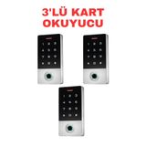 Sarkey SR-212 Tf Çift Frekans Parmak Izi Kart Okuyucu 125KHZ + 13.56MHZ Dokunmatik Şifreli Biyometrik Geçiş Kontrol Sistemi 10000 Kullanıcı - 3 ADET
