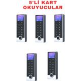 Sarkey SR-213 LCD Em Parmak Izi Kart Şifre Okuyucu LCD Ekranlı Metal Kasa 125 Khz - 5 ADET