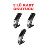 Sarkey SR-214 LCD Em Parmak Izi Kart Şifre Okuyucu LCD Ekranlı Metal Kasa 125 Khz - 3 adet
