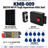 Sarkey SR-219 Em-W Wi-Fi Akıllı Apartman Geçiş Seti + SR-551 Trajlı Kilit + SR-300 Adaptör + 10 Adet SR-600 H Rfıd Anahtarlık - Set
