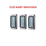 Sarkey Sr-222 Em-W Ip68 Şifreli Proximity Kart Okuyucu 125 Khz Metal Kasa Geçiş Kontrol Sistemi 3 Adet
