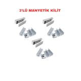 Sarkey Sr-280 + Zl Aparat Seti 280 Kg Manyetik Kilit 12/24V Dc Elektromanyetik Kapı Kilidi 3 Adet