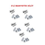 Sarkey Sr-280 + Zl Aparat Seti 280 Kg Manyetik Kilit 12/24V Dc Elektromanyetik Kapı Kilidi 5 Adet