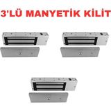 Sarkey SR-500 500 kg Manyetik Kilit 12V/24V Elektromanyetik Kapı Kilidi - 3 ADET