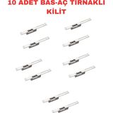 Sarkey SR-550 NC Elektrikli Basaj Kilit (Tırnaklı) 12V DC 280 Kg Fail Secure Ahşap Metal PVC Kapı Kilidi - 10 ADET