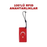 Sarkey SR-604 B Yazılabilir ve Kopyalanabilir Rfıd Proximity Anahtarlık 125 Khz Bayrak Tipi Keyfob - 100 ADET