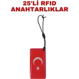 Sarkey SR-604 B Yazılabilir ve Kopyalanabilir Rfıd Proximity Anahtarlık 125 Khz Bayrak Tipi Keyfob - 25 ADET