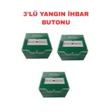 Sarkey SR-703 Yangın Ihbar Kır Bas Butonu Yüzeye Montaj Acil Durum Çıkış Butonu - 3 ADET