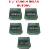 Sarkey SR-704 Yangın Ihbar Kır Bas Butonu Tekrar Kullanılabilir Yüzeye Montaj Acil Durum Alarm Butonu - 5 ADET