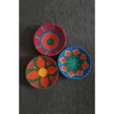Sarmal Design Duvar Tabağı Seti , Afrikan Duvar Tabakları, Hasır Duvar Tabakları