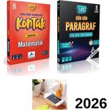 Sarmal Paraf Kontak 8.sınıf Matematik Konu Takip Denemeleri + Strateji Gün Gün Paragraf Set Priz Tutuculu