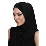 Sarmalı Takmatik Siyah Hazır Türban Tesettür Bone Namaz Örtüsü