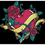Sarmaşıklar Gül ve Kalp Sticker 10X10 Cmrenkli Sticker