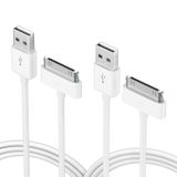 sarmert Apple Sertifikalı 30 Pin USB Şarj Kablosu, UPoweradd 4 ft USB Senkronizasyon Şarj Kablosu iPhone Uyumlu 4 4s 3G 3GS iPad 1 2 3 iPod Touch Nano Beyaz (2 ADET)