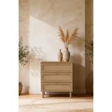 SARMOBİ Baru 3 Çekmeceli Şifonyer 75x85x42 cm Cadiz Meşe – İskandinav Tasarım