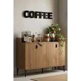 sarmobi Harmony Maxi 4 Kapaklı Kahve Köşesi, Stüdyo Mutfak 128x91x44 Cm Antrasit – Modern Tasarım Beyaz