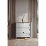 SARMOBİ Taiga 3 Çekmeceli Şifonyer 75x81x40 cm Buz Gri – Country Tasarım