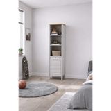 Sarmobi Taiga 5 Raflı Kitaplık 174*30*50 cm Buz Gri Country Tasarım