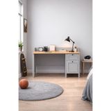 SARMOBİ Taiga Çekmeceli Çalışma Masası 120x87x65 cm Buz Gri - Retro Tasarım