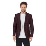 Sarmue Erkek Bordo Ekose Kareli Polyviskon Kumaş Slim Fit Dar Kesim Spor Blazer Ceket Bordo 56