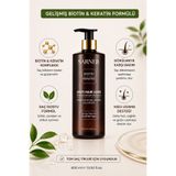 SARNER Biotin & Keratin Saç Dökülmesine Karşı Sağlıklı ve Hızlı Saç Uzatan Onarıcı Besleyici Şampuan 400 ml