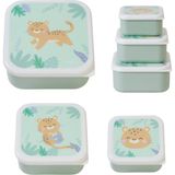 Saro 3.lü Beslenme / Atıştırma Kutusu Jungle Cheetah