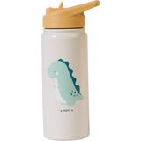 Saro 500 ml Paslanmaz Çelik Pipetli Matara Suluk Termos Bej