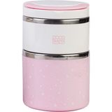 Saro Pembe 2 Katlı Çelik Mama Termosu 820 ml - Standart