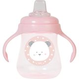 Saro Yavaş Akışlı Damlatmayan Kulplu Alıştırma Bardağı Pudra Pembe