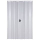 Sarpaş Akordiyon Kapı 134x230 Beyaz Camsız Çift Açılım Kalın Kapı Katlanır Akordeon Pvc Anahtar Kilitli