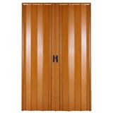 Sarpaş Akordiyon Kapı 148x208 Meşe Camsız Çift Açılım Kalın Kapı Katlanır Akordeon Pvc Anahtar Kilitli