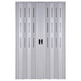Sarpaş Akordiyon Kapı 216x180 Akçaağaç Camlı Çift Açılım Kalın Kapı Katlanır Akordeon Pvc Anahtar Kilitli