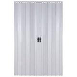 Sarpaş Akordiyon Kapı 230x241 Beyaz Camsız Çift Açılım Kalın Kapı Katlanır Akordeon Pvc Anahtar Kilitli
