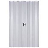 Sarpaş Akordiyon Kapı 272x220 Beyaz Camsız Çift Açılım Kalın Kapı Katlanır Akordeon Pvc Anahtar Kilitli
