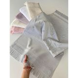 Sarra Mysoft Gri - 50*90 Etamin ve Kanaviçe Işlemelik Havlu - 50 x 90 cm