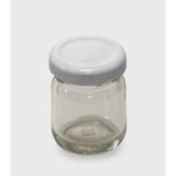 Sarruma Hediyelik Düğün,kına,nişan,mama,reçel,bal Için Ideal Mini-Küçük 40 cc Cam Kavanoz - Beyaz - 40 ml - 10 Adet