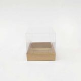 Sarruma Hediyelik Kraft Kutu Asetat Kapaklı 5*5*5cm - 25 Adet