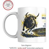 SARUHAN CONCEPT Kişiye Özel Fenerbahçe Temalı Isim Baskılı Kupa Bardak, Taraftar Bardağı - Beyaz