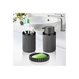 Sas Banyo Takımı Diş Fırçalık Sıvı Sabunluk Katı Sabunluk 3 Lü Set Gri 3319 601 - C - GRİ