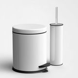 Sas Beyaz 3 Litre 2Li Banyo Seti Pedalli Cop Kovasi Wc Klozet Tuvalet Firca Seti Banyo Cop Kovasi