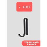 Sas Haus 2’li Siyah Askı Kanca Seti Plastik Malzeme ile Modern ve Pratik Tasarım