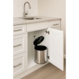 Sas Haus Banyo, Mutfak Tezgah Altı 11 Litre Metal Çöp Kovası, Krom, Tüm Dolaplara Uyumlu Dolap İçi Çöp Kovası