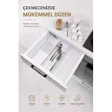 Sas Haus Çekmece İçi Bıçaklık Organizer Bölmeli Mutfak Düzenleyici Beyaz S-11029