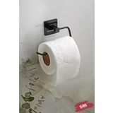 Sas Haus Kare Yapışkanlı Açık Tuvalet Kağıtlığı Wc Kağıtlık Tutucu Siyah KS-001