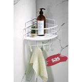 Sas Haus Yapışkanlı Kristal Ayarlanabilir Raf Banyo Düzenleyici Şampuanlık LK-01 BBBK