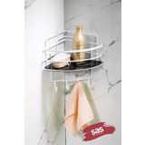 Sas Haus Yapışkanlı Ömür Boyu Paslanmaz Kristal Ayarlanabilir Raf Banyo Düzenleyici Şampuanlık LK-01 BSBK